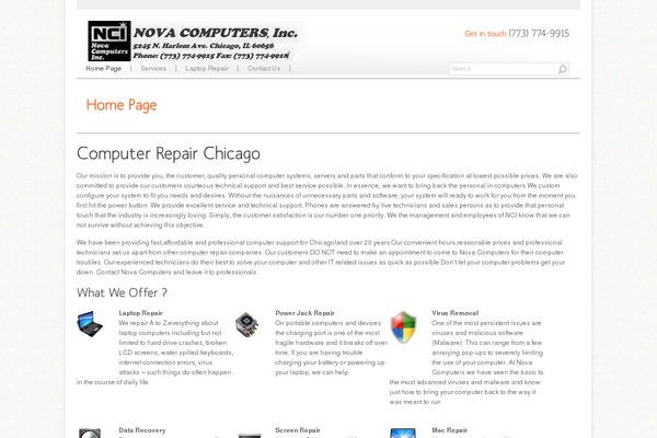 novacomputers.com site used Agivee