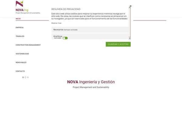 novaing.es site used Novaing-child