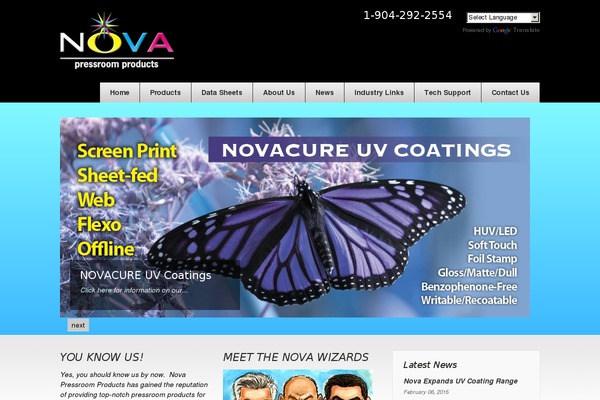 novapressroom.com site used Greenbusiness