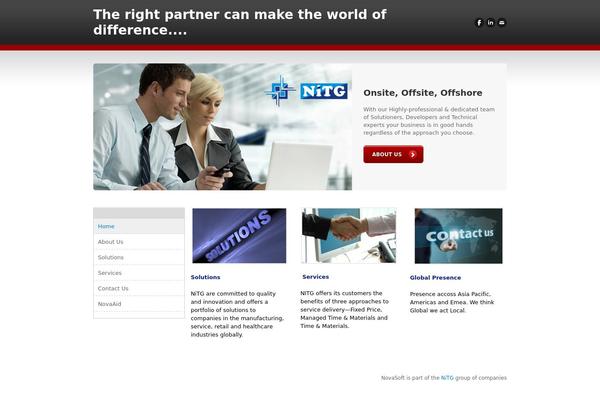 novasoftinfo.com site used Biscaya-theme