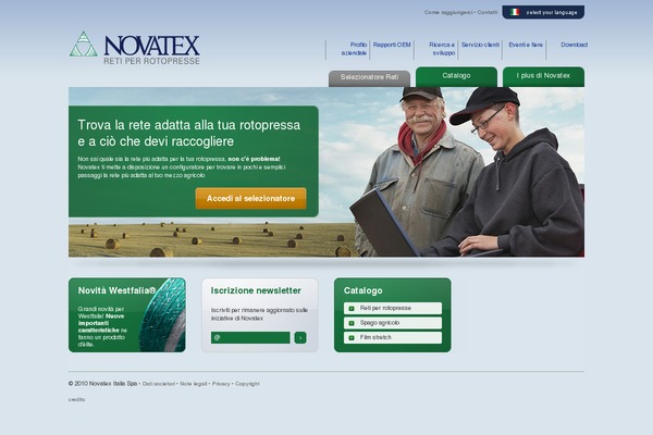 novatexitalia.it site used Italiano