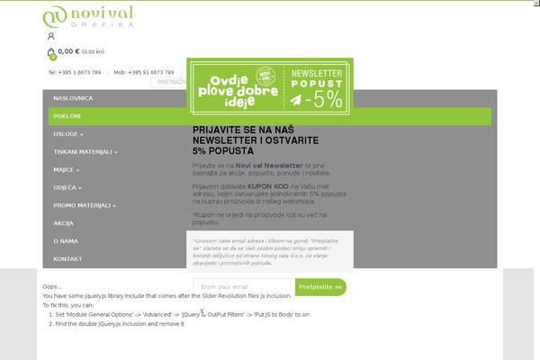 novival.hr site used Nval-child