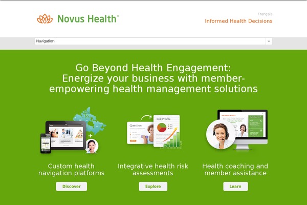 Novus theme site design template sample