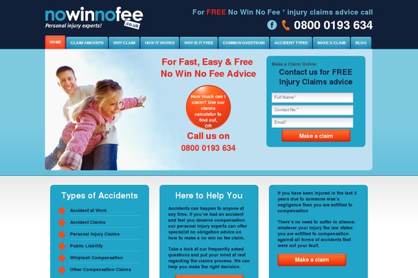 nowinnofee.co.uk site used Claimshelpline