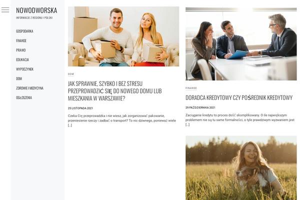 Minimal Grid theme site design template sample