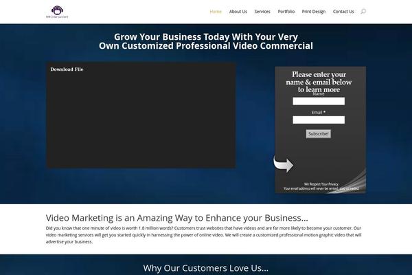 Getvideo theme site design template sample