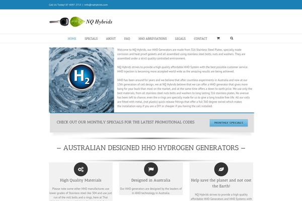 nqhybrids.com site used Avada-1