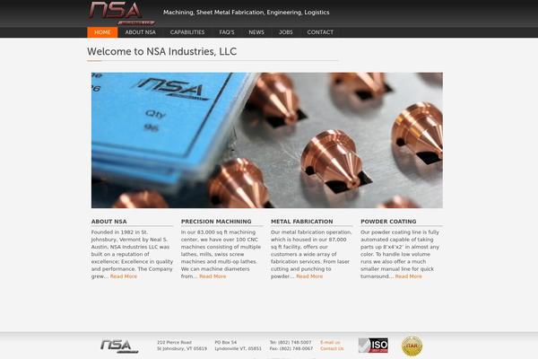 nsaindustries.com site used Black with Orange