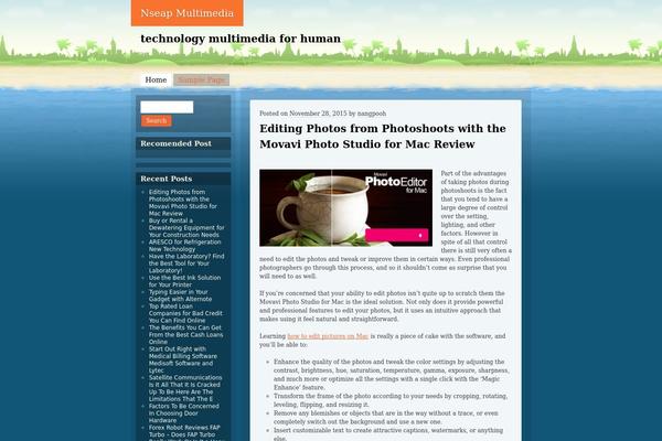 Beach theme site design template sample