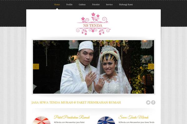 Marriage theme site design template sample