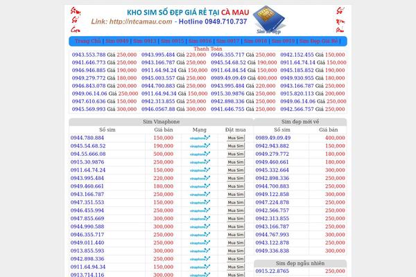 Channel theme site design template sample