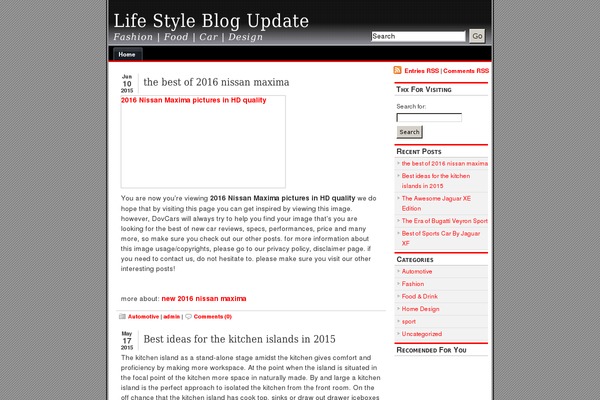 alibi theme site design template sample