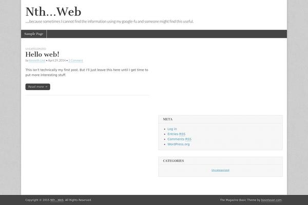 Magazine Basic theme site design template sample