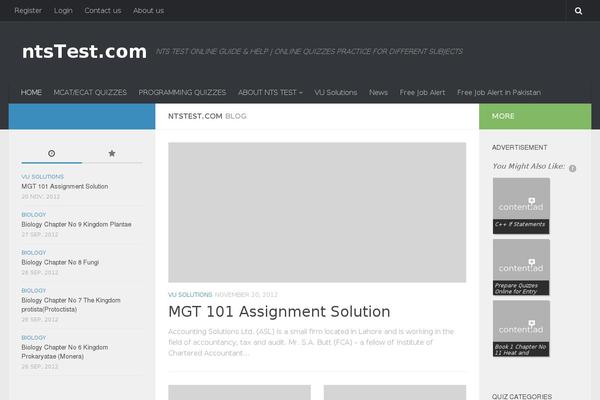 Hueman theme site design template sample