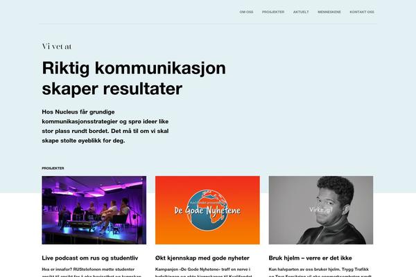 Nucleus theme site design template sample