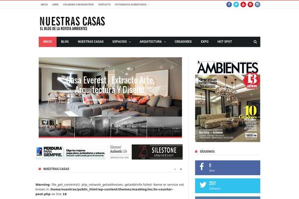 MaxBlog theme site design template sample