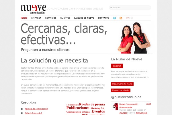 nuevecomunicacion.com site used Theme1272
