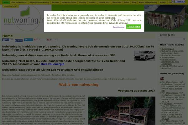 Site using Cookie-warning plugin