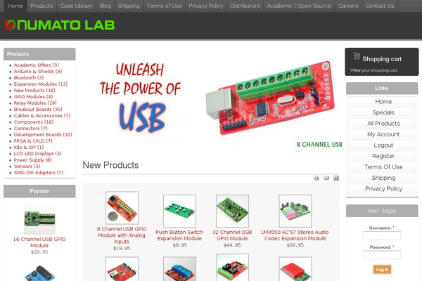 Site using WooCommerce plugin