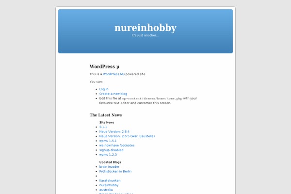 Home theme site design template sample
