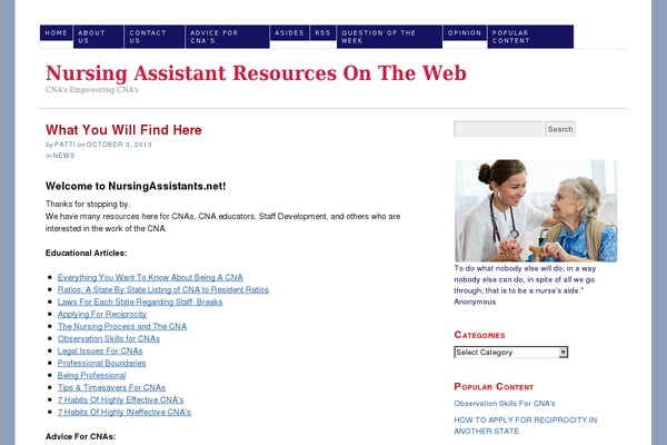 nursingassistants.net site used Daniela