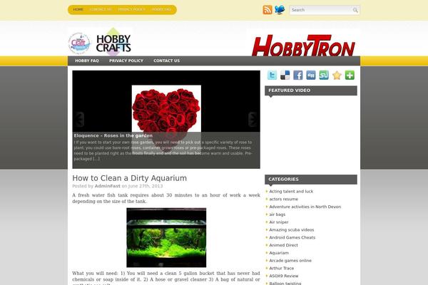 Myhobby theme site design template sample