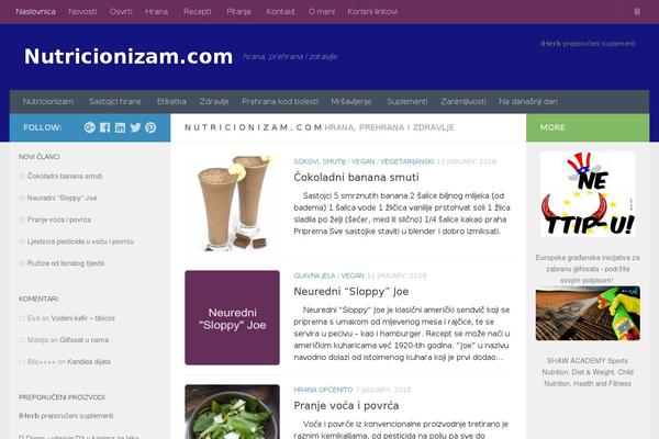 Hueman theme site design template sample