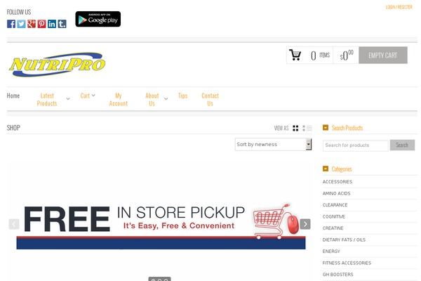 nutripro.com site used Nutripro