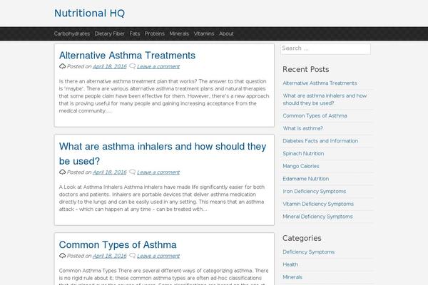 pacify theme site design template sample