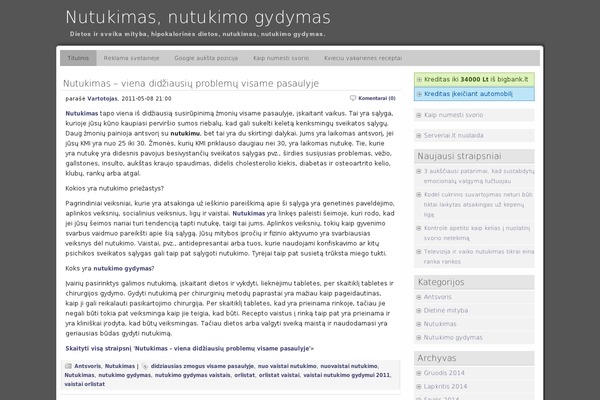 nutukimas.lt site used Original