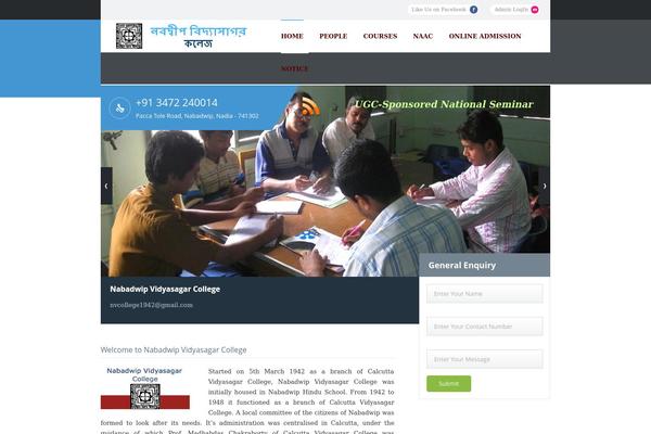 My College theme site design template sample
