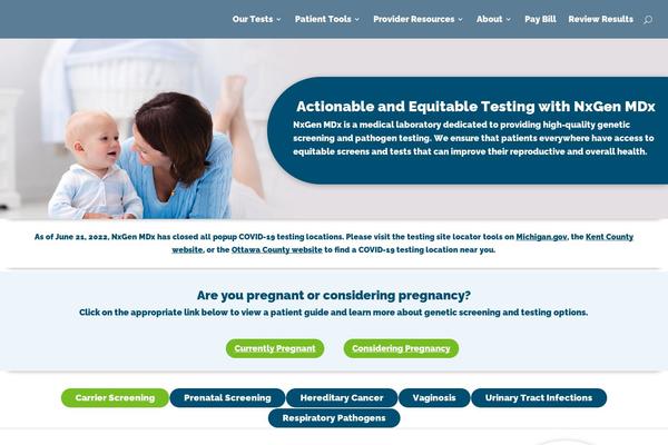 Divi Child theme site design template sample