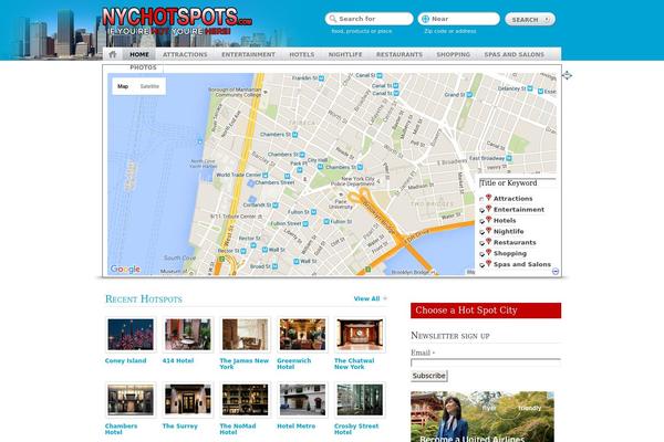 nychotspots.com site used GeoTheme