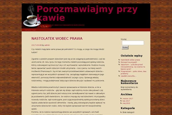 Coffee theme site design template sample