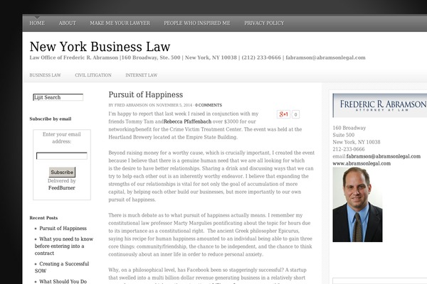 nylawblog.com site used Cinchpress Child Theme