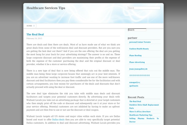 Shrink theme site design template sample
