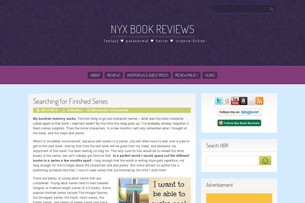 nyxbookreviews.com site used Purple Pro