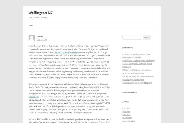 Twenty Twelve theme site design template sample