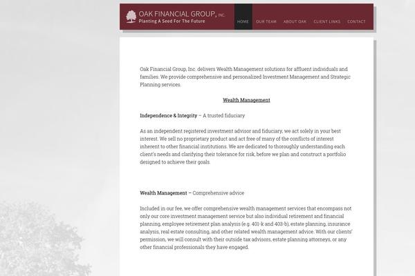 Oak theme site design template sample
