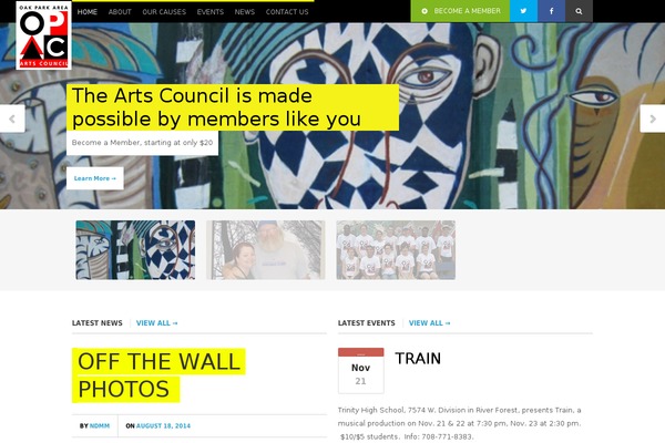 oakparkareaartscouncil.org site used Mission