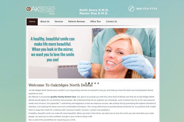 oakridgesnorthdental.com site used Oakridgesnorthdental