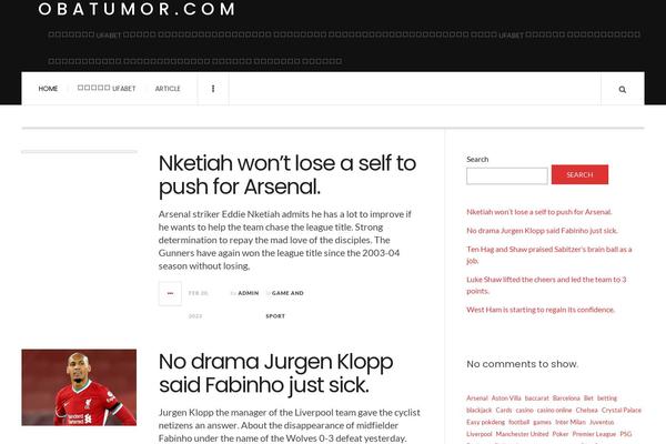 JustWrite theme site design template sample