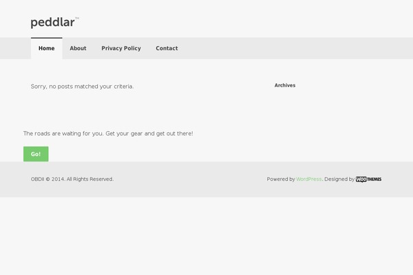 Peddlar theme site design template sample