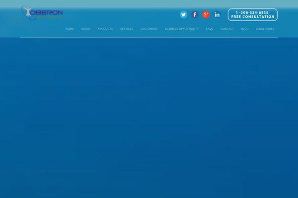 Oberon theme site design template sample