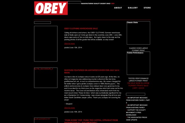 obeygiant.com site used Obey