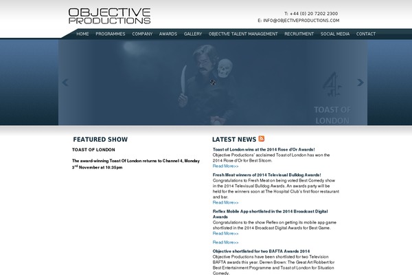 Objective theme site design template sample