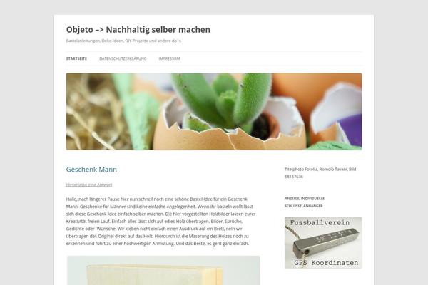 Twenty Twelve theme site design template sample