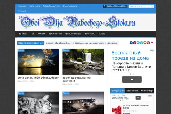 SaladMag theme site design template sample