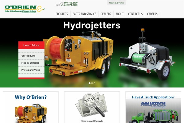 obrienmfg.com site used Hivac-wp-theme