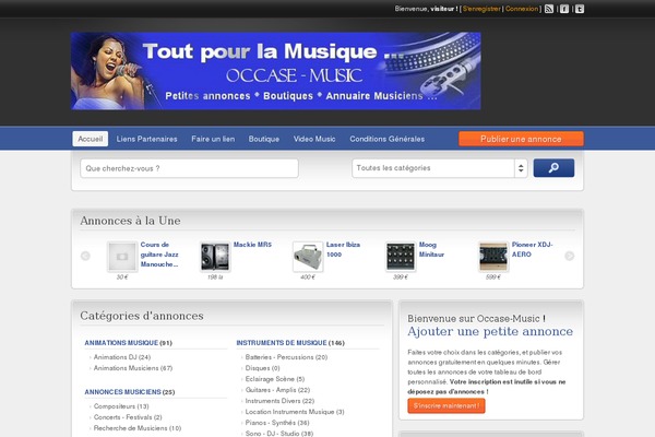 occase-music.com site used ClassiPress